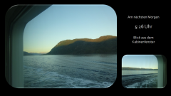 Blick aus der Kabine, vor Eidfjord