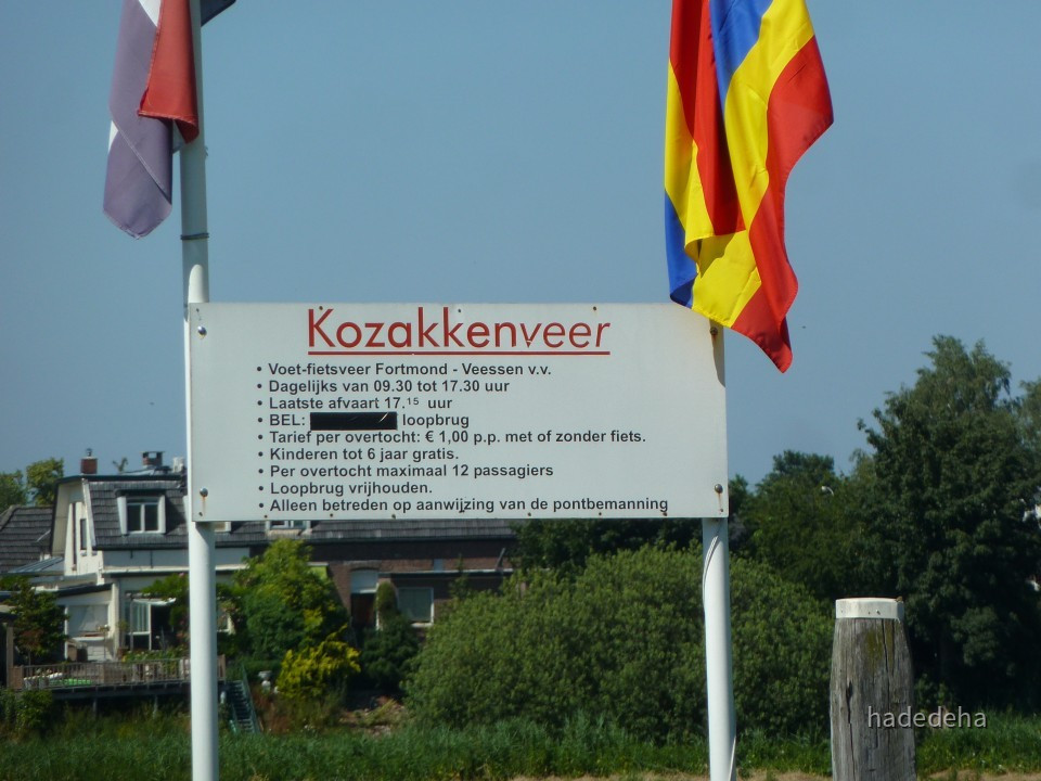 Kozakkenveer über die IJssel zwischen Fortmond und Veessen