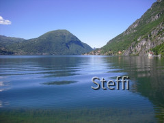 Luganer See Ostufer Porlezza mit Blick nach Cima