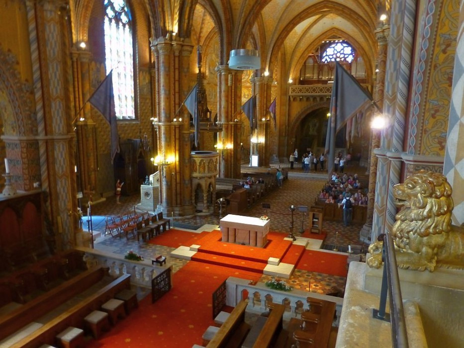 Matthiaskirche, Oratorium, Blick zum Haupteingang