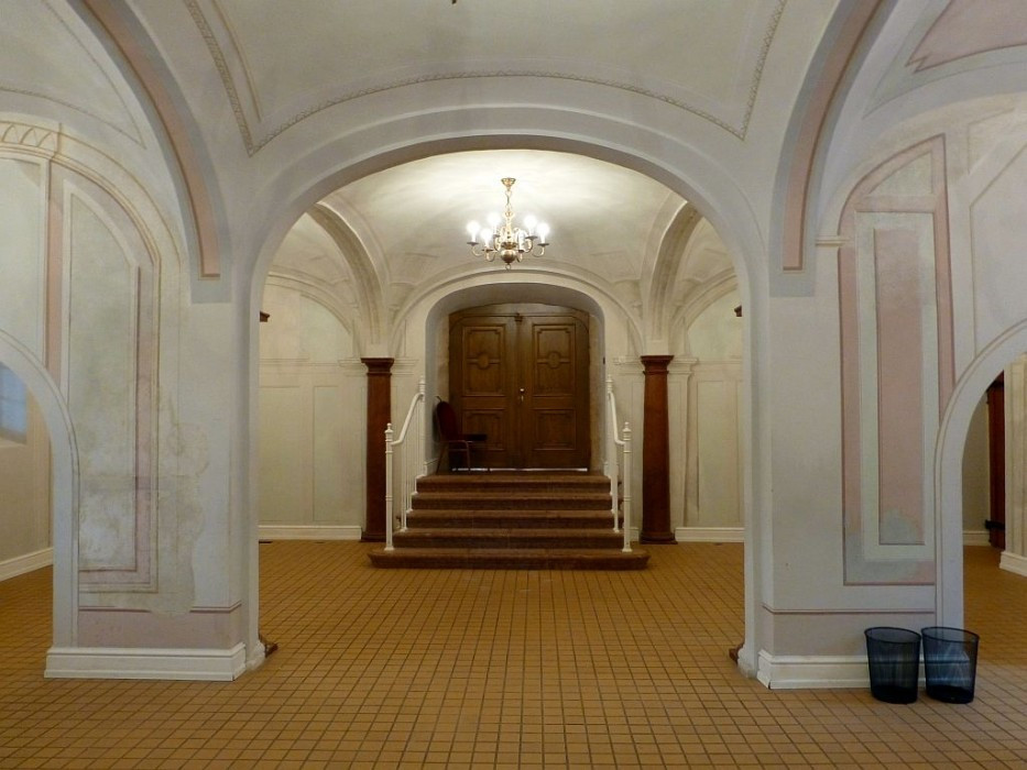 Gödöllő, Schloss, Pferdestall, Treppe zur Reithalle