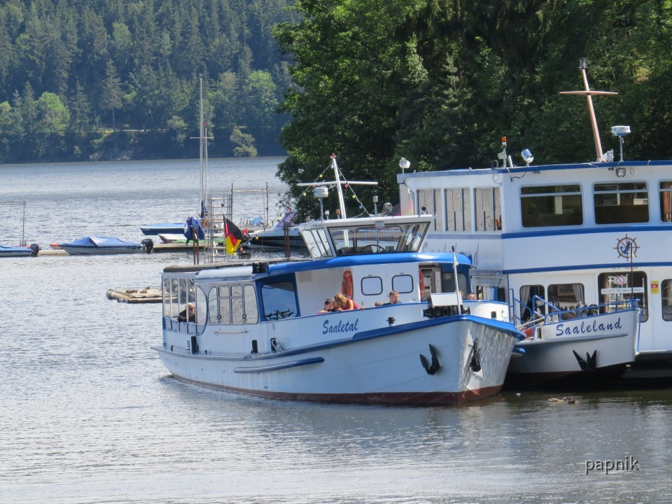 Heute nur das kleine Boot Hohenwarte Stausee
