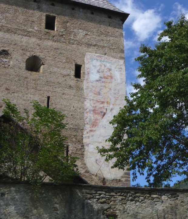 Baierdorf - Wehrturm mit Christophorusfresko (2)