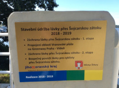 Stavební údržba lávky přes Švýcarskou zátoku Vranovské přehrady