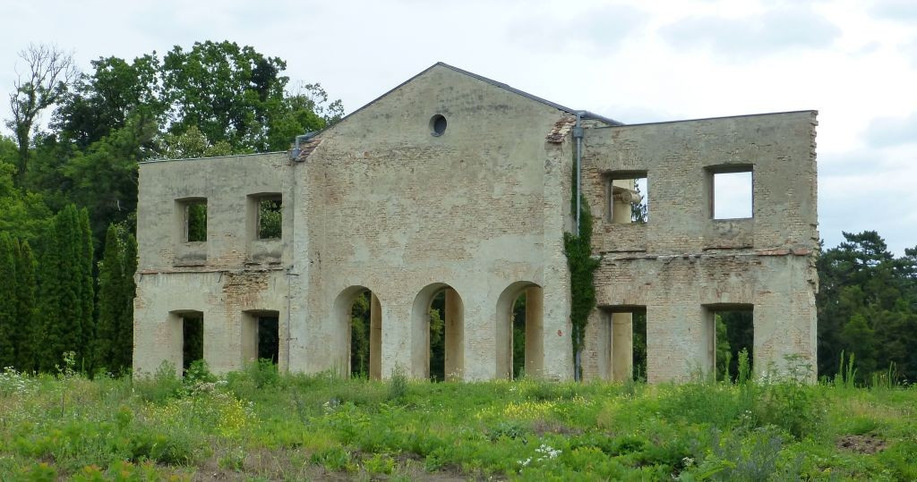 Alcsút, Schloss, Portikus, Rückansicht