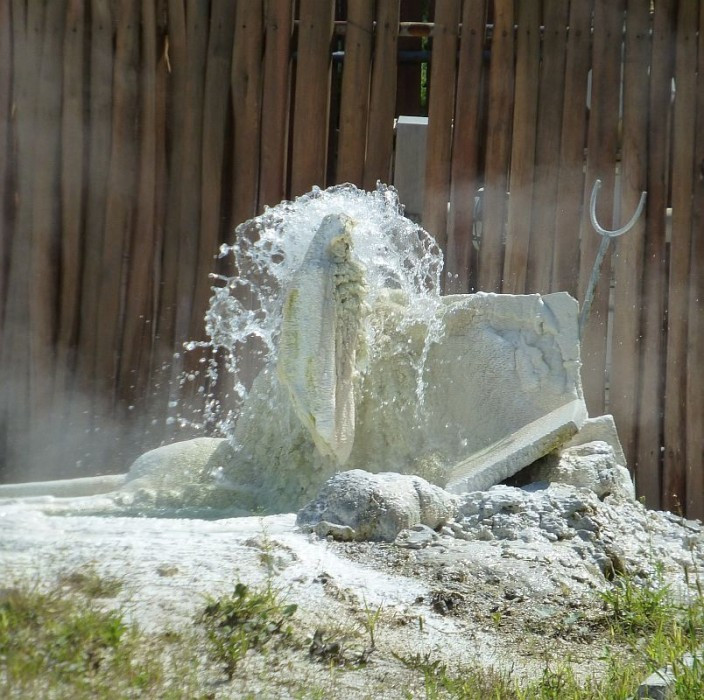 Egerszalók, Thermal- und Erlebnisbad, sichtbarer Wendelinusbrunnen