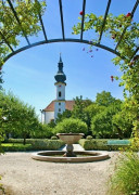 D: Starnberg  Kreisstadt Oberbayern St. Joseph Kirche Nepomuk-Statue  