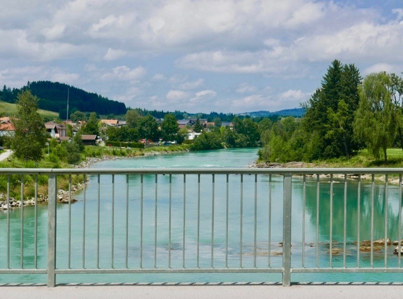 D: Lechbruck Landkreis Ostallgäu Schwaben - Flößerbrücke