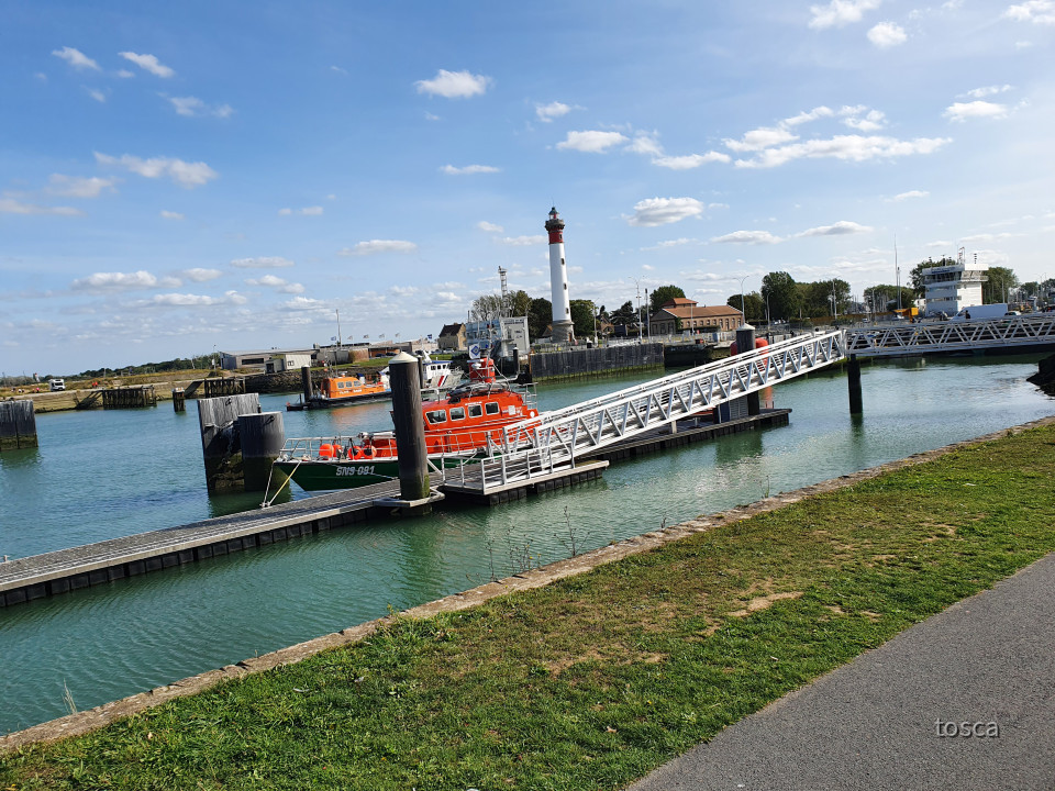 Leuchtturm in Ouistreham, Normandie