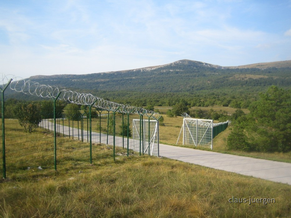 Grenze Kroatien Slowenien Lanisce Buzet