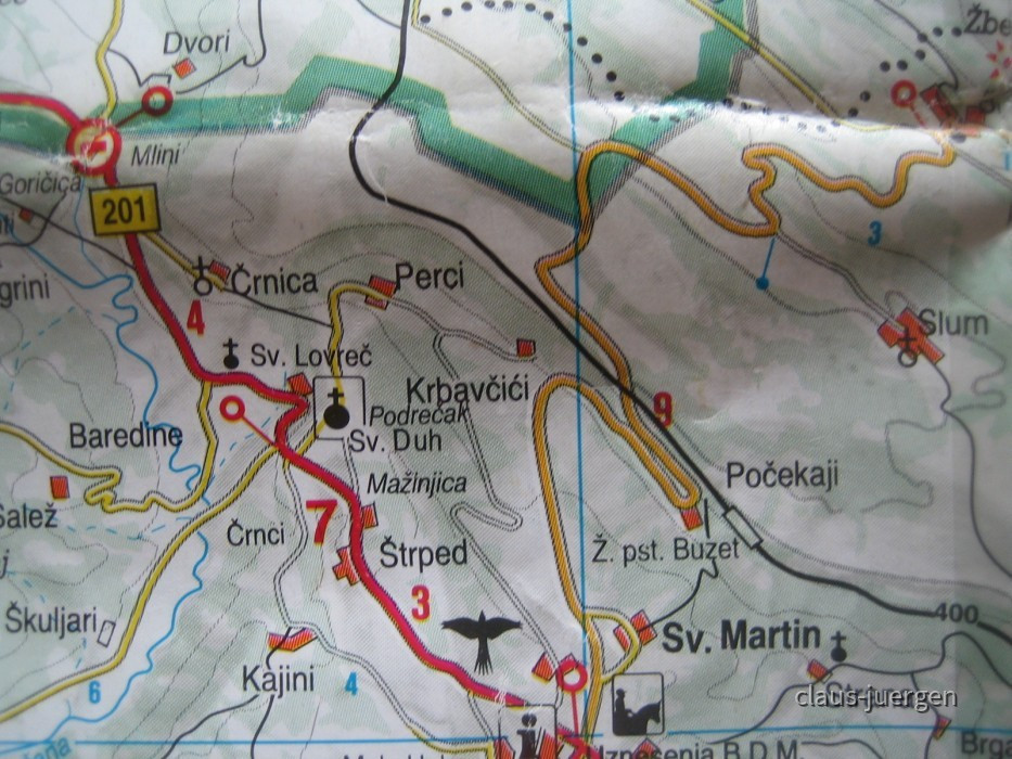 Grenze Kroatien Slowenien Lanisce Buzet