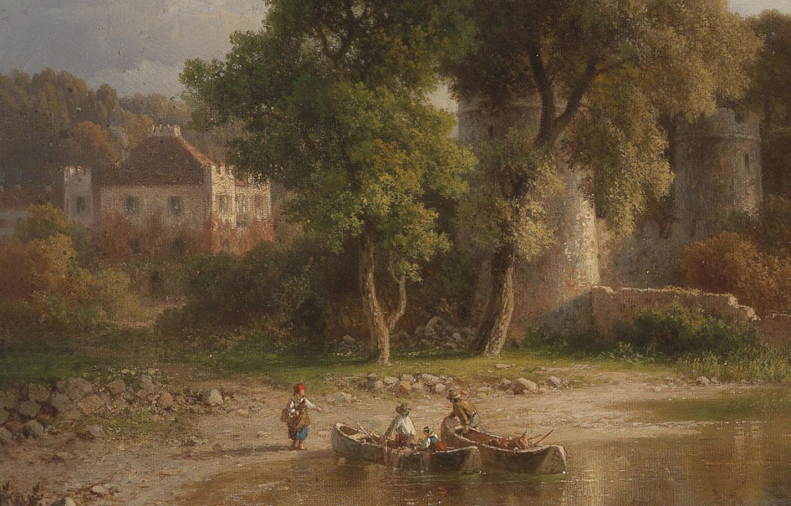 Josef_Schertel_Schloss_Possenhofen nach Umbau spätestens 1869 Ausschnitt