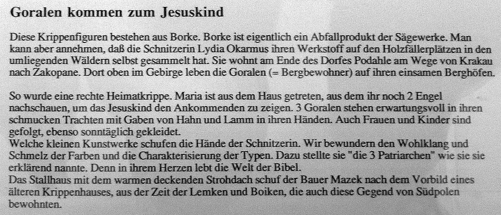 Goralen Polen Text