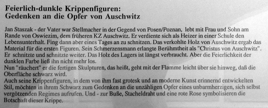 schwarze Krippe Polen Text