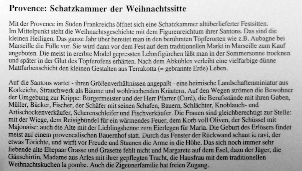Krippe aus der Provence Text1