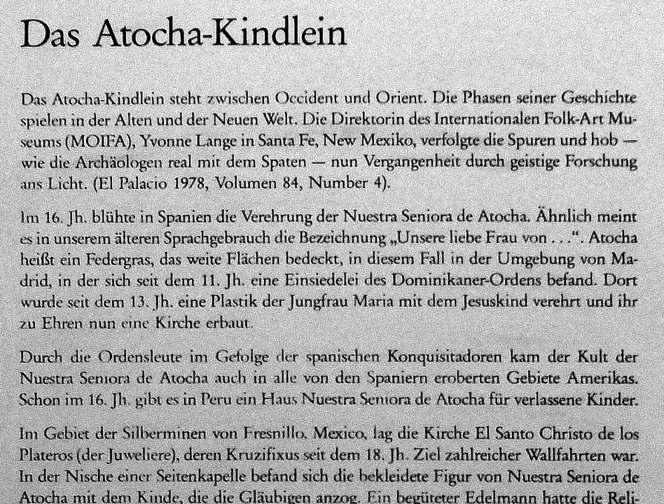 Atocha-Kindlein Legende1