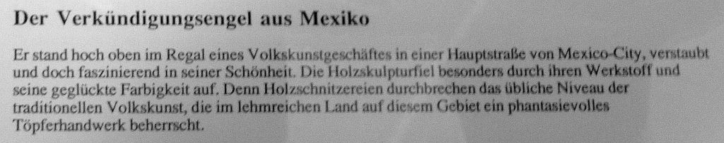 Verkündigungsengel aus Mexiko Text
