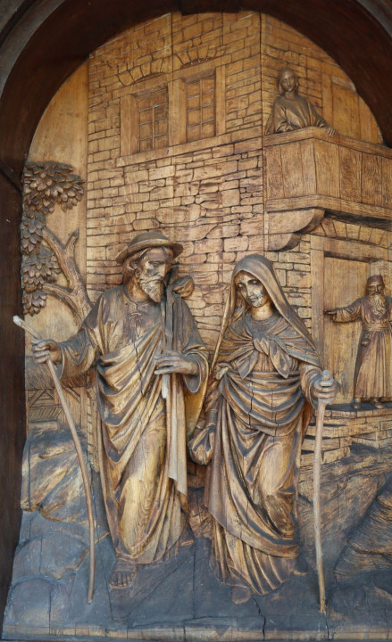 Amorsbrunn Stationsweg4 1. Kapelle Ankündigung Herbergsuche Relief