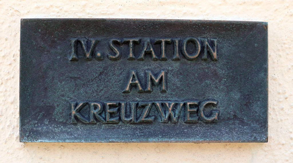 Amorsbrunn Stationsweg15 4. Station Kreuzweg Schild