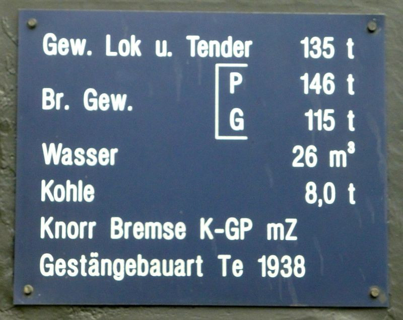 Dampflok-Denkmal Lauda 052 908-1 > Infotafel am Tender