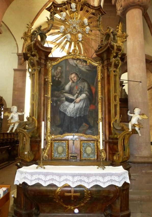 Kloster Bronnbach Kirche9 Altar6 Nepomuk Altar.jpg
