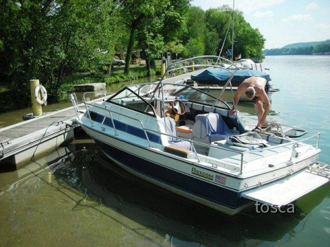 Unser Boot am Steg