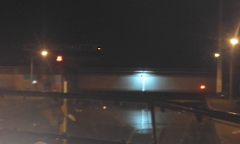 In der Schleuse Greifenstein bei Nacht